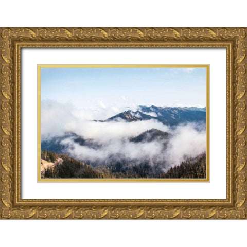 Hurricane Ridge II Gold Ornate Wood Framed Art Print with Double Matting by Marshall, Laura