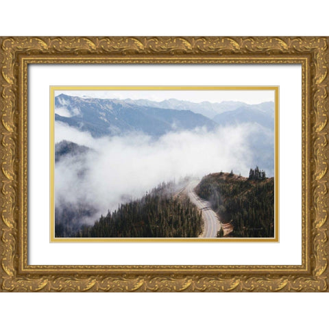 Hurricane Ridge III Gold Ornate Wood Framed Art Print with Double Matting by Marshall, Laura