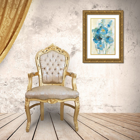 Loose Bouquet I Gold Ornate Wood Framed Art Print with Double Matting by Vassileva, Silvia