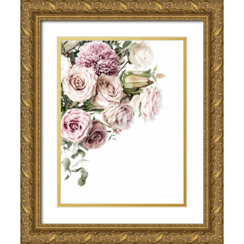 Pastel Bouquet Gold Ornate Wood Framed Art Print with Double Matting by Catterall, Elise