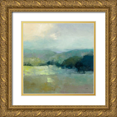 Misty Valley Gold Ornate Wood Framed Art Print with Double Matting by Purinton, Julia