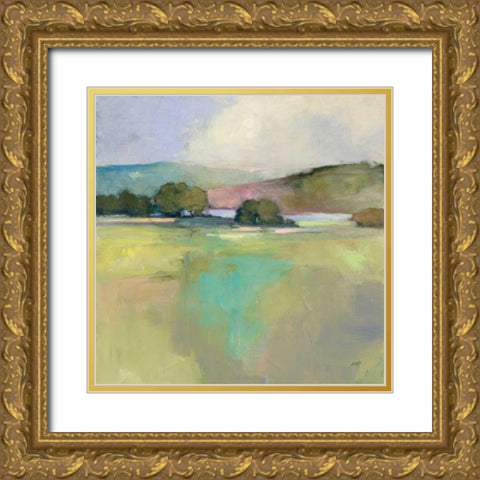 Distant Lake Gold Ornate Wood Framed Art Print with Double Matting by Purinton, Julia