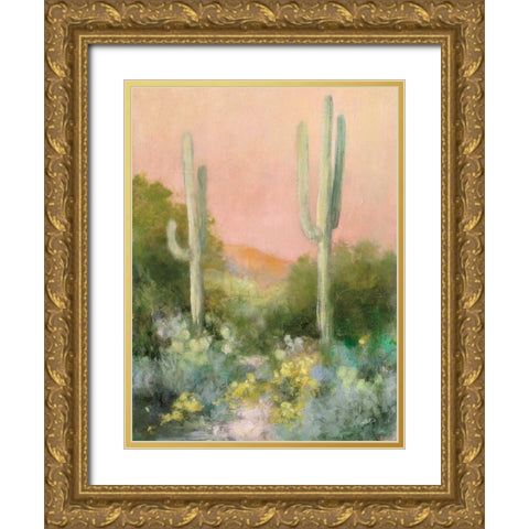 Sunrise Desert I Gold Ornate Wood Framed Art Print with Double Matting by Purinton, Julia