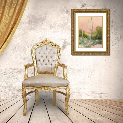 Sunrise Desert II Gold Ornate Wood Framed Art Print with Double Matting by Purinton, Julia