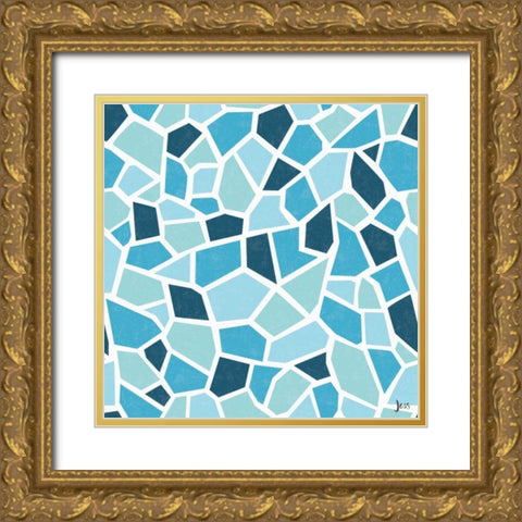 Terrazzo Toss I Gold Ornate Wood Framed Art Print with Double Matting by Aiken, Jess