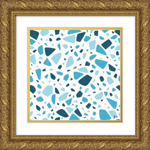 Terrazzo Toss II Gold Ornate Wood Framed Art Print with Double Matting by Aiken, Jess