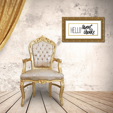 Bathroom Etiquette IX Gold Ornate Wood Framed Art Print with Double Matting by York, Leah