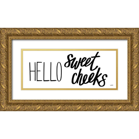 Bathroom Etiquette IX Gold Ornate Wood Framed Art Print with Double Matting by York, Leah
