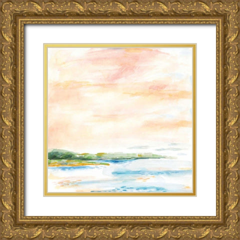 Morning Bay Gold Ornate Wood Framed Art Print with Double Matting by Schlabach, Sue