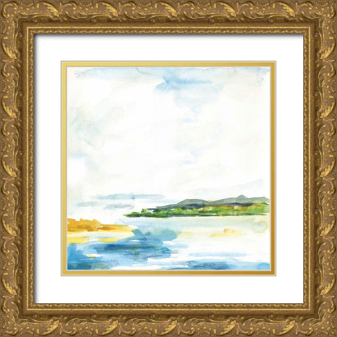 Distant Islands Gold Ornate Wood Framed Art Print with Double Matting by Schlabach, Sue