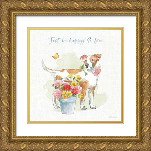 Furry Pals IV Gold Ornate Wood Framed Art Print with Double Matting by Grove, Beth