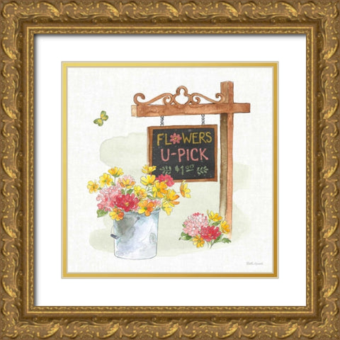 Furry Pals VII Gold Ornate Wood Framed Art Print with Double Matting by Grove, Beth