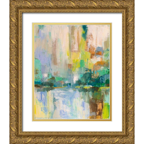 Reflecton I Gold Ornate Wood Framed Art Print with Double Matting by Vertentes, Jeanette