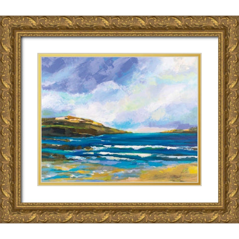 Two Islands Gold Ornate Wood Framed Art Print with Double Matting by Vertentes, Jeanette