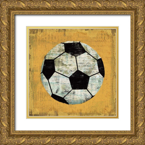 Ball IV Yellow Gold Ornate Wood Framed Art Print with Double Matting by Mullan, Michael