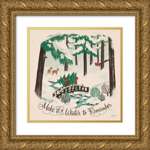 Winter Bliss II Gold Ornate Wood Framed Art Print with Double Matting by Penner, Janelle