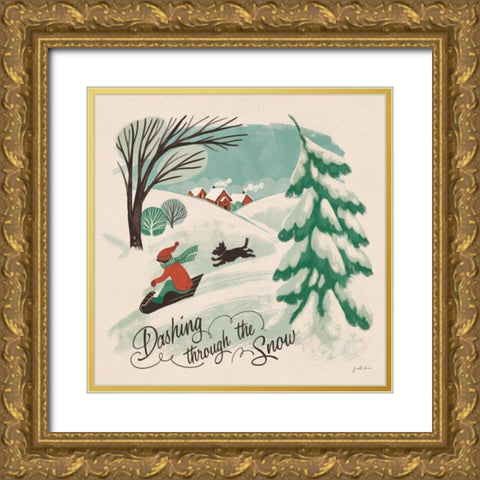 Winter Bliss IV Gold Ornate Wood Framed Art Print with Double Matting by Penner, Janelle