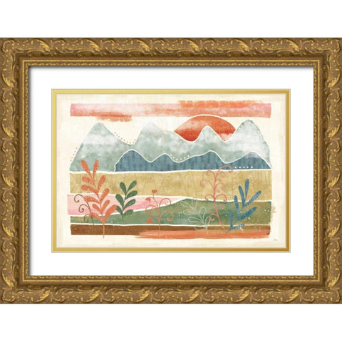 Vista I Gold Ornate Wood Framed Art Print with Double Matting by Charron, Veronique