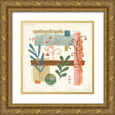 Vista V Gold Ornate Wood Framed Art Print with Double Matting by Charron, Veronique