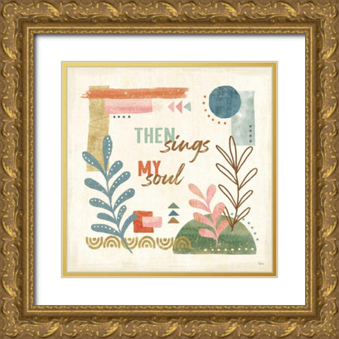 Vista VII Gold Ornate Wood Framed Art Print with Double Matting by Charron, Veronique