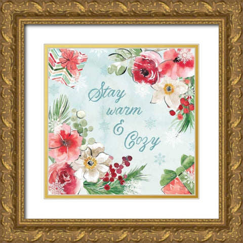 Holiday Ride VII Gold Ornate Wood Framed Art Print with Double Matting by June, Dina