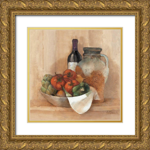 Tuscan Table III - WAG Gold Ornate Wood Framed Art Print with Double Matting by Hristova, Albena