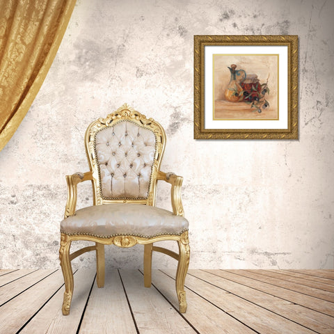 Tuscan Table IV - WAGMay 2008 Wag Line Gold Ornate Wood Framed Art Print with Double Matting by Hristova, Albena