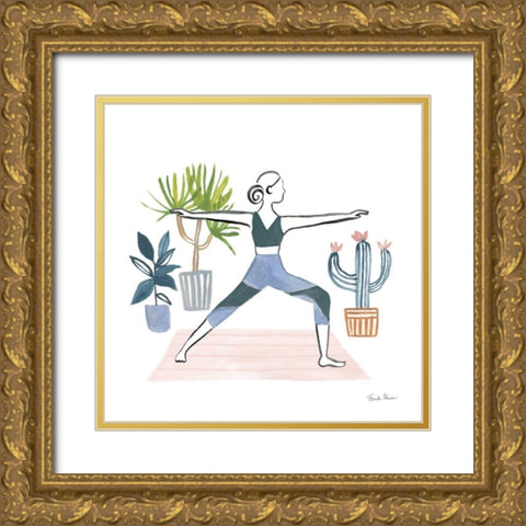 Self Care I Gold Ornate Wood Framed Art Print with Double Matting by Zaman, Farida