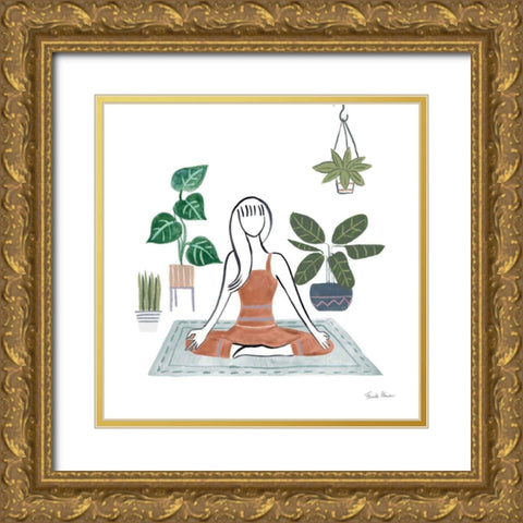 Self Care II Gold Ornate Wood Framed Art Print with Double Matting by Zaman, Farida