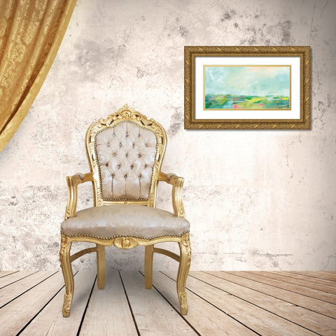 Colorful Horizon Gold Ornate Wood Framed Art Print with Double Matting by Schlabach, Sue