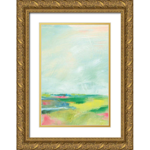 Colorful Horizon Vertical Crop II Gold Ornate Wood Framed Art Print with Double Matting by Schlabach, Sue