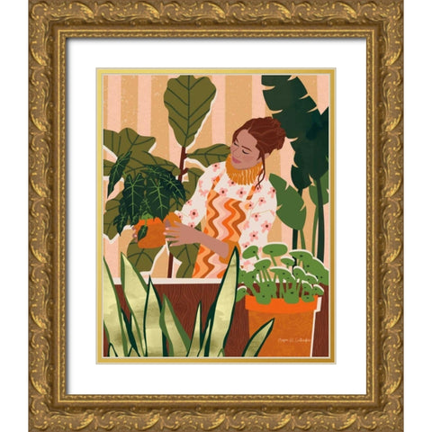 A Balanced Self I Gold Ornate Wood Framed Art Print with Double Matting by Gallagher, Megan