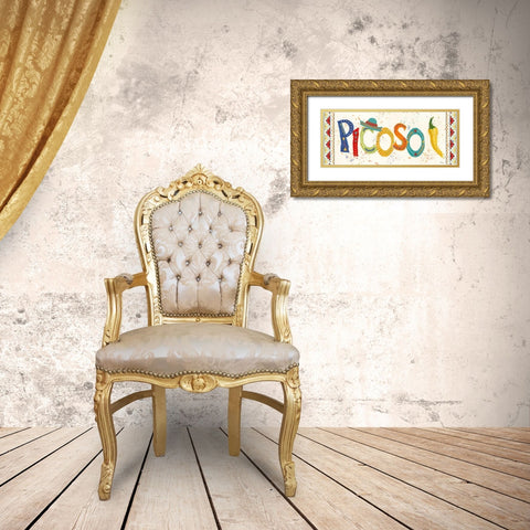 Tex Mex Fiesta IX Gold Ornate Wood Framed Art Print with Double Matting by Charron, Veronique