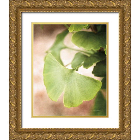 Sprouting Ginkgo III Gold Ornate Wood Framed Art Print with Double Matting by Van Swearingen, Debra