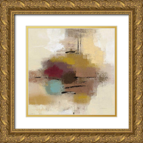 Morello Cherry Abstract I Gold Ornate Wood Framed Art Print with Double Matting by Vassileva, Silvia