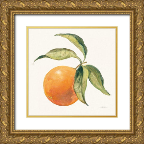 Le Orange on Cream Gold Ornate Wood Framed Art Print with Double Matting by Vassileva, Silvia