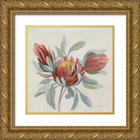 Field Bloom I Gold Ornate Wood Framed Art Print with Double Matting by Vassileva, Silvia