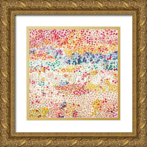 Hours of Flowers I Gold Ornate Wood Framed Art Print with Double Matting by Davis, Joan E.