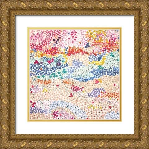 Hours of Flowers II Gold Ornate Wood Framed Art Print with Double Matting by Davis, Joan E.