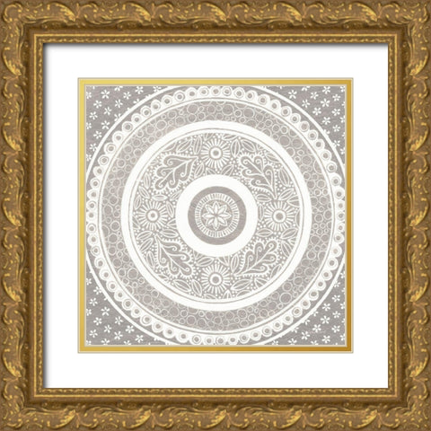 Hemma III Neutral Crop Gold Ornate Wood Framed Art Print with Double Matting by Lovell, Kathrine