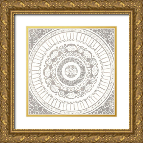 Hemma IV Neutral Crop Gold Ornate Wood Framed Art Print with Double Matting by Lovell, Kathrine
