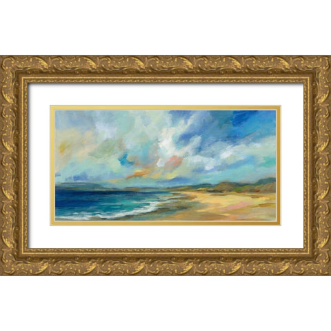 Sunny Bay Gold Ornate Wood Framed Art Print with Double Matting by Vassileva, Silvia