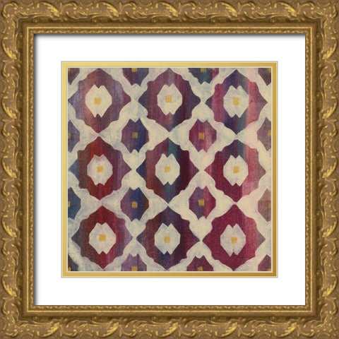 Boho Lattice II Gold Ornate Wood Framed Art Print with Double Matting by Vassileva, Silvia