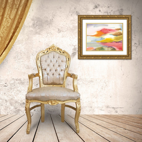 Nirvana Gold Ornate Wood Framed Art Print with Double Matting by Nai, Danhui