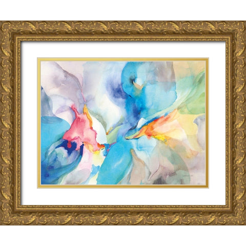 Shangri La Gold Ornate Wood Framed Art Print with Double Matting by Nai, Danhui