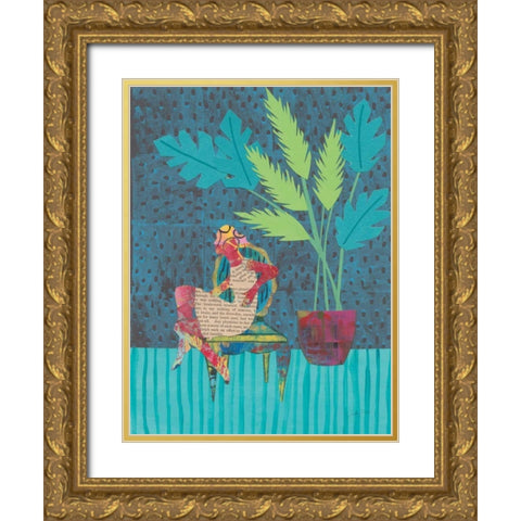 Home Oasis Gold Ornate Wood Framed Art Print with Double Matting by Prahl, Courtney