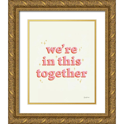 In This Together Gold Ornate Wood Framed Art Print with Double Matting by Thorns, Becky