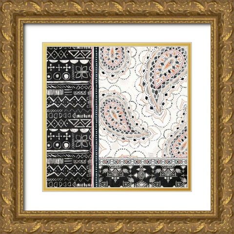 Kasbah Crush III Gold Ornate Wood Framed Art Print with Double Matting by June, Dina