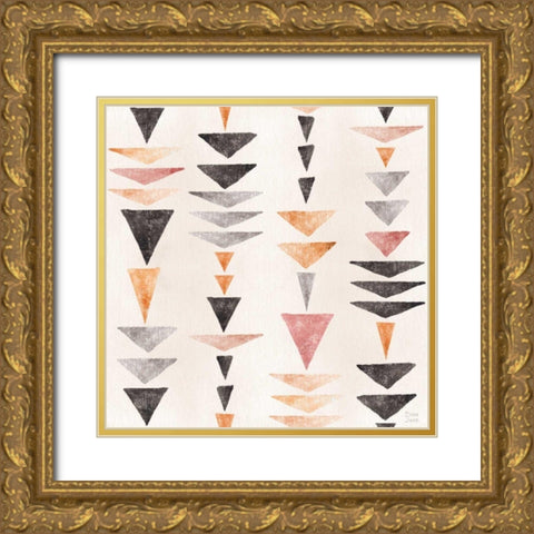 Kasbah Crush Pattern IIA Gold Ornate Wood Framed Art Print with Double Matting by June, Dina