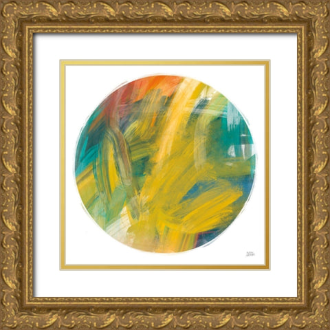 Spectrum Sphere Gold Ornate Wood Framed Art Print with Double Matting by Averinos, Melissa